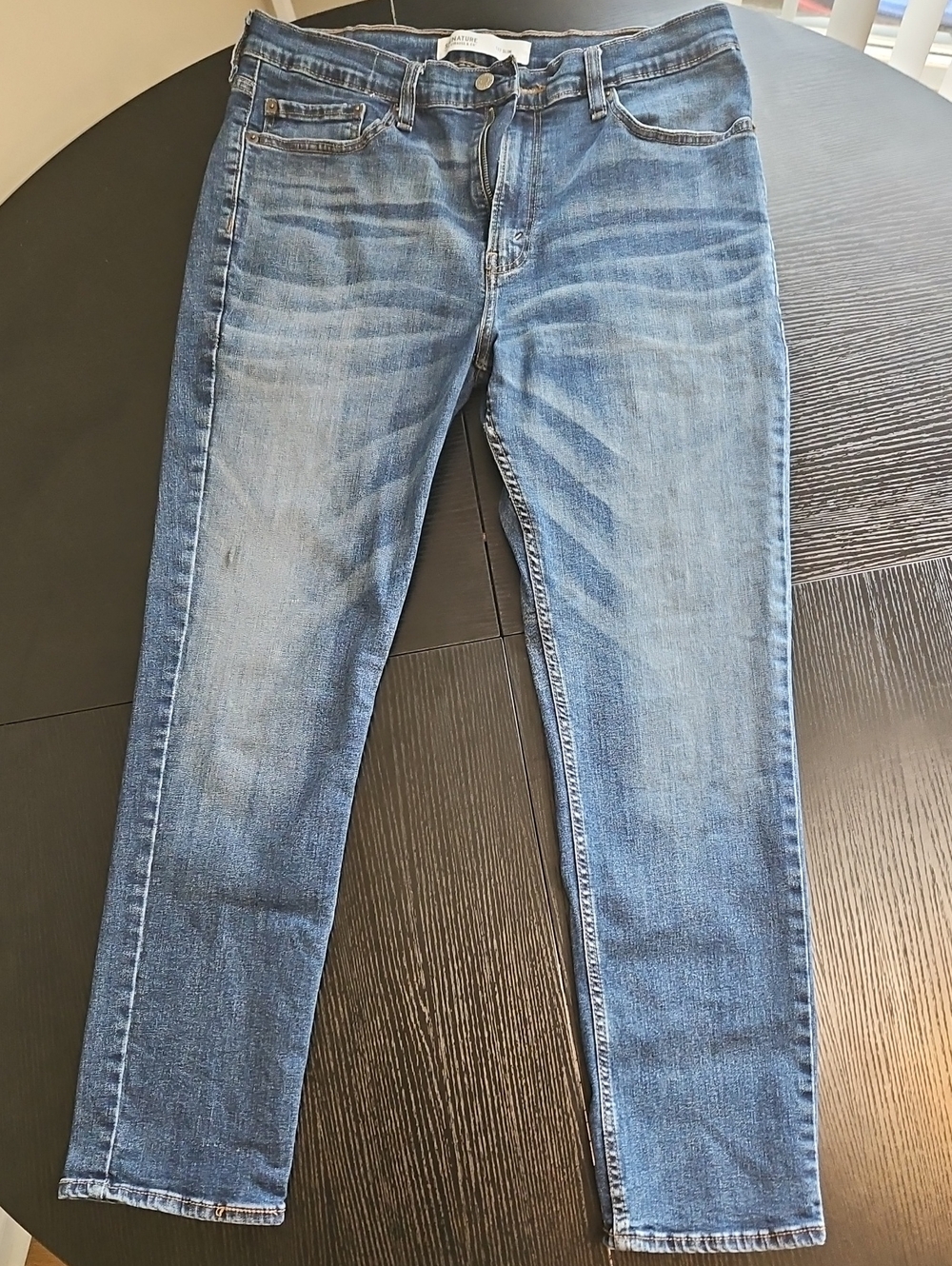Slim Straight Blue Jeans
